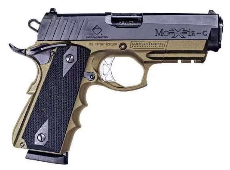 Handguns American Tactical Imports 4.25" 45ACP ATI GFXH45MCFDE   1911 MOXIE    45A 4.25   8R  FDE • Model: 4.25"